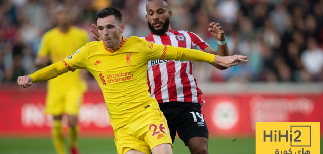 غيابات ليفربول ضد برينتفورد في الدوري الإنجليزي